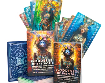 Goddesses of The World: A Luxurious 60-Card Oracle Deck and Guidebook | Oracle Cards That Celebrate Women’s Diverse Stories