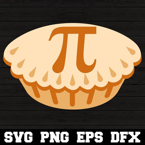 Pi Pie Piece of Cake Love Math Number Geek Funny Pi Day Silhouette Vintage Design SVG PNG EPS Cutting File Cricut Digital Download