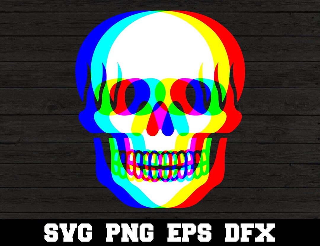 Skull Rave Visual Skull Vaporwave SVG PNG Trippy Halloween EDM Rave Spooky Party Design ...