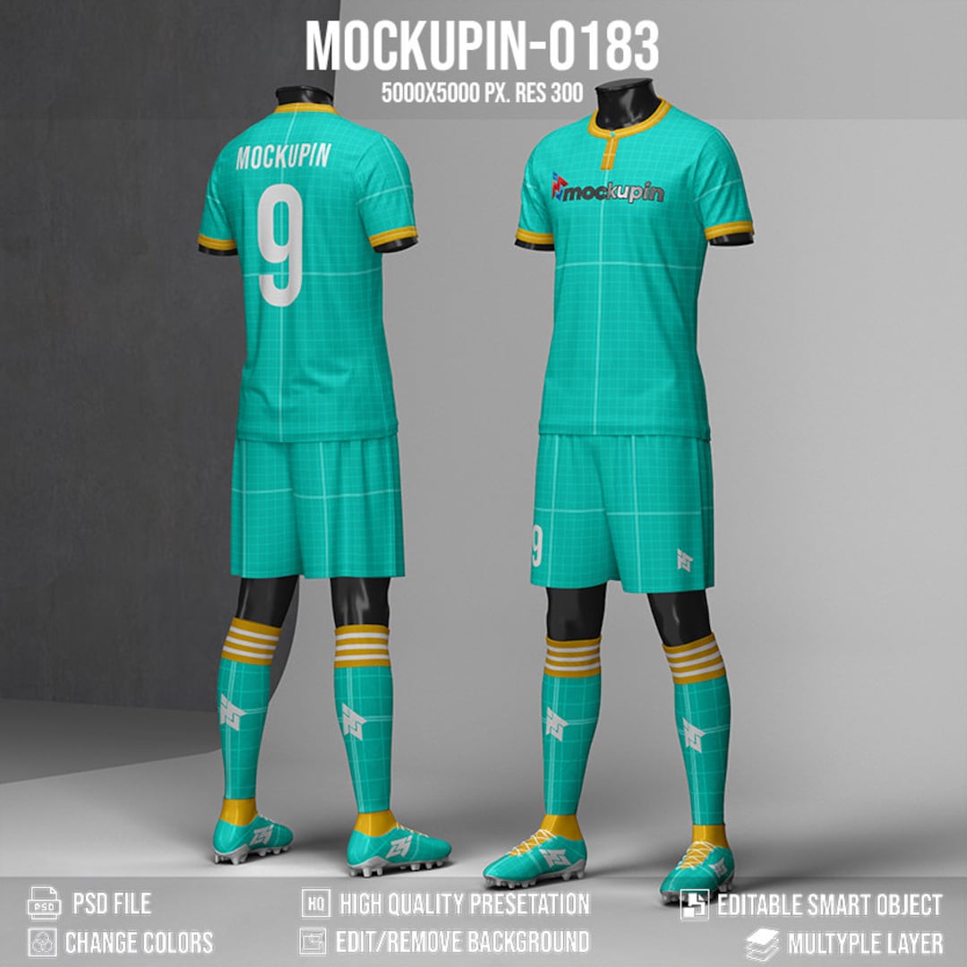Full Body Button Collar Jersey Mockup mockupin_0183 PSD - Etsy