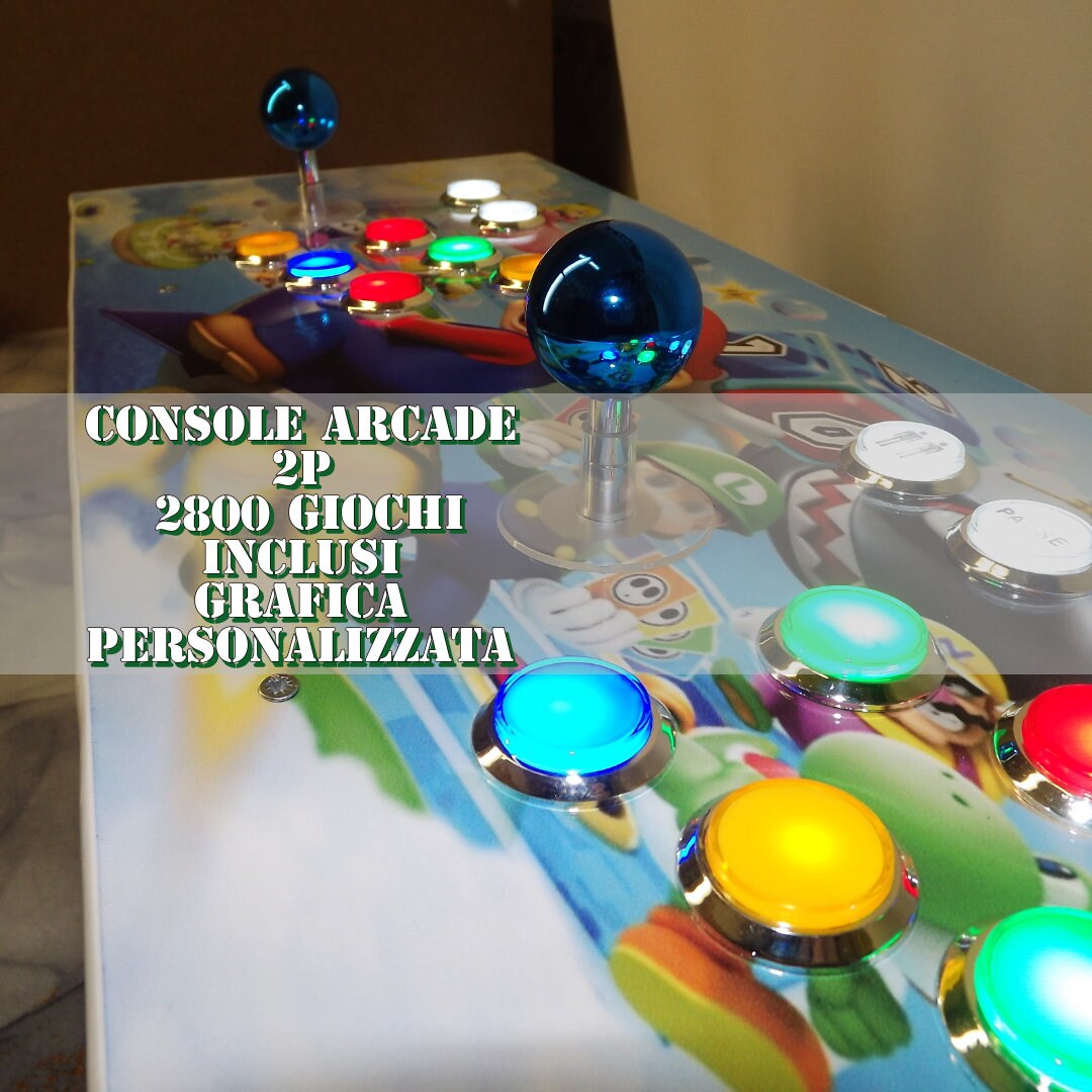 Retro Fight Stick Arcade Game Console All in One Wooden Panel Etsy