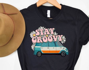 Stay Groovy Tee, Peace T-Shirt, Hippie Tee Vintage Inspired Cotton T-shirt, Unisex Tee, Comfort Colors T-shirt, Oversized Tee Active