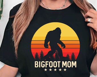 Bigfoot Mom Shirt, Bigfoot Shirt Sasquatch Shirt, Best Big Foot Tshirt, Sasquatch Forest Silhouette Shirt, Funny Bigfoot Shirt