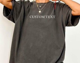 Comfort Colors® Custom Text Shirt, Personalized Comfort Colors Shirt, Personalized Name Shirt, Custom Shirt for Women, Gift for Mom