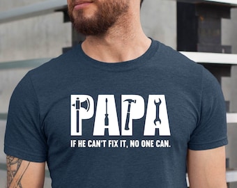 Funny Papa Birthday Shirt,Fixer of Things Shirt,Papa Tools Shirt,Papa Shirt,Papa can fix it tool box Shirt,Father's Day Shirt,Gift for Papa