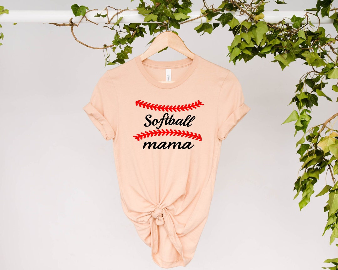 Softball Mama Faux Patch Graphic Tee