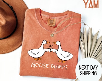 Goose Bumps Comfort Colors® Shirt, Silly Goose T-shirt, Funny Goose Outfit, Goose Lover Tee, Goose Couple Clothing, Sarcastic Goose Gifts