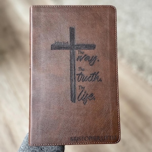 Personalized Bible, Custom ESV Study Bible, Laser engraved Bible, Personalized laser engraved gift, Custom christian gift