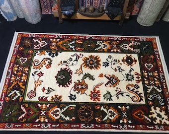 4x6 Rug, Oushak Rug,Turkish Rug, Vintage Rug, Oriental Rug, Persian Rug, You must see the beauty of this Turkish Oushak Rug, Size 4'x6'3" Ft