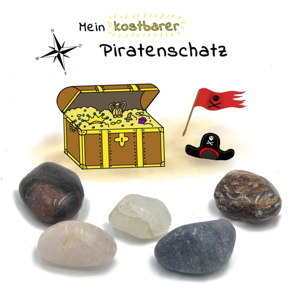 Edelstein 3-5cm im Organzabeutel, Geburtstag, Mitgebselgeschenk, Kindergeburtstag, Adventskalender, Piratenparty