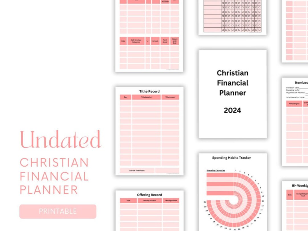Undated Christian Financial Planner Letter and Big Happy Planner Size ...