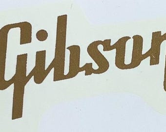 Waterslide decal gold for guitar headstock.