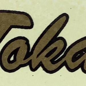 Aged Tokai vintage tinted  decal for guitar headstock.