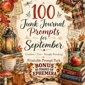 Page imprimable pour journal intime de septembre - Idée d'écriture pour un album créatif d'automne - Feuille de journal imprimable pour l'automne - Septembre