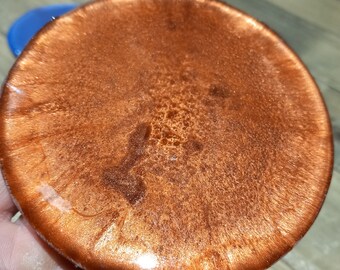 Burned Orange Resin Coasters  | Dinnerware | Home decor