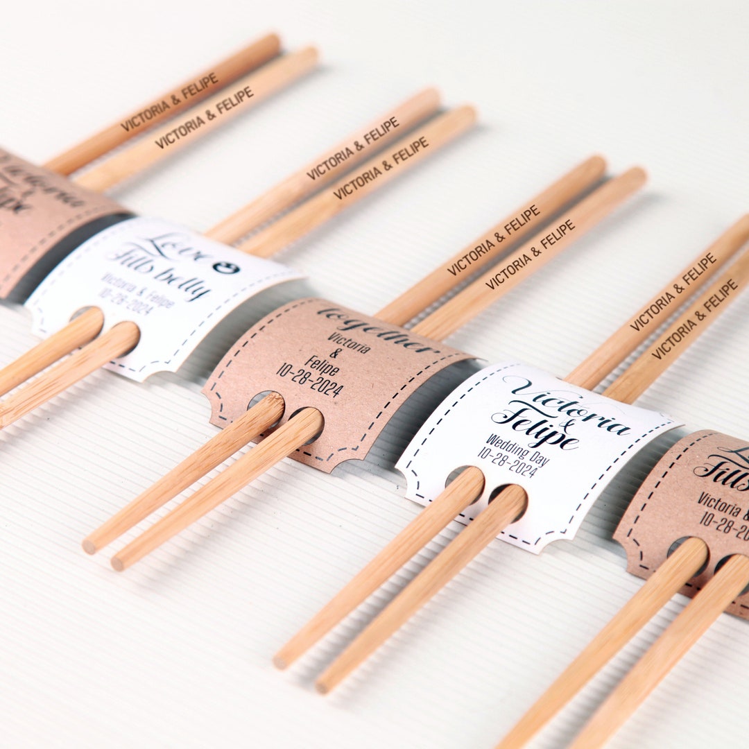Perfect Pairs Chopstick Favor Personalized Chopsticks Save the Date Favor Chopsticks Gift Wedding Gift Favor Wedding Favors for Guests Etsy
