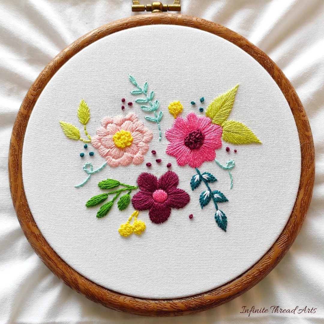Garden Flowers Embroidery PDF Pattern Digital PDF Pattern Etsy