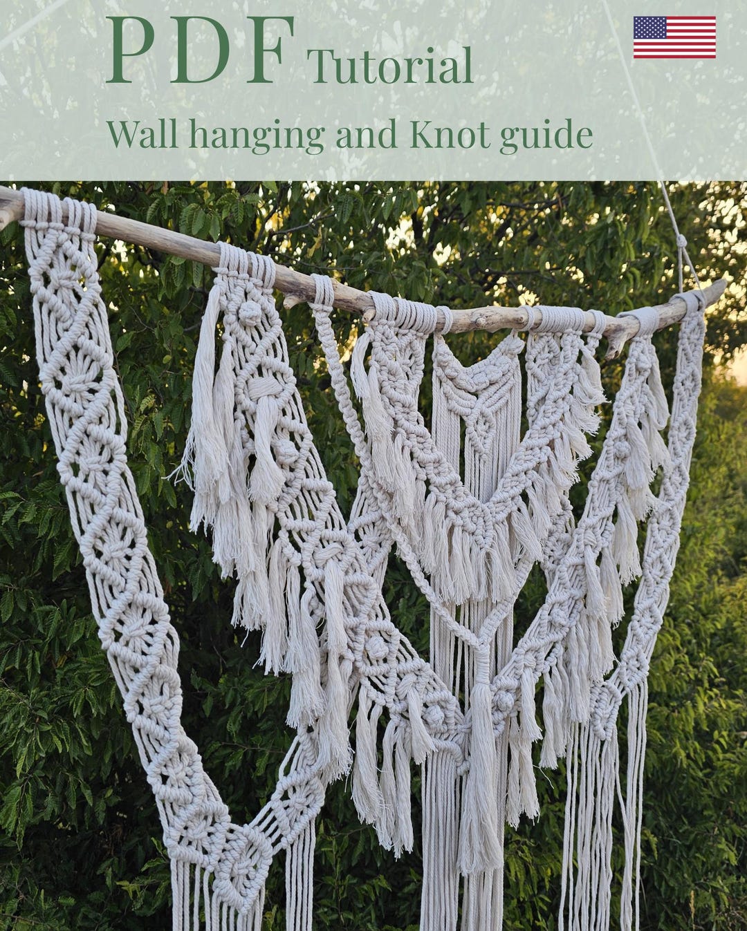 Large Macrame Wall Hanging Pattern | Boho Wall Decor DIY | Step-by-step ...