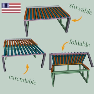 2-in-1 bench for Campervan extentable, foldable, stowable, camper bed, pull out bed plan minicamper custom camper sofa bed truck sliding