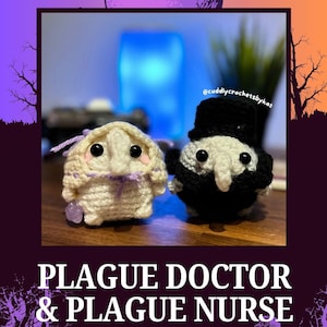 Plague Doctor & Plague Nurse Crochet Pattern - PDF