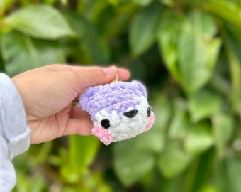 Crochet Pastel Purple Fox Keychain | Cute Amigurumi Plushie Keychain