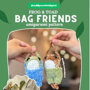 Crochet Frog & Toad Bag Friends Pattern PDF image 1