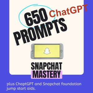 Domínio do Snapchat - 650 prompts ChatGPT - Gerador de tráfego Snapchat - Guia e prompts de marketing do Snapchat