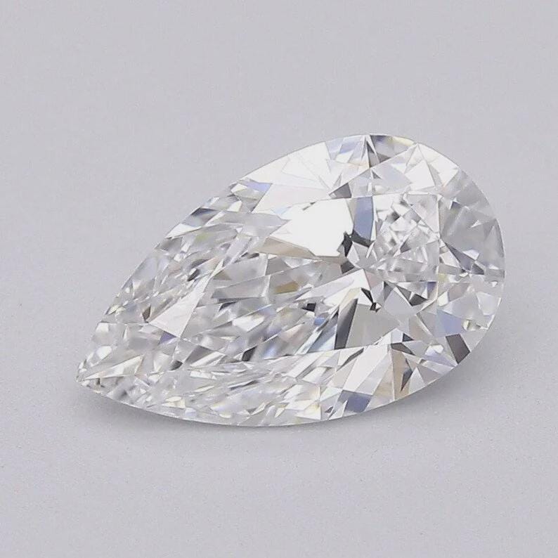 IGI Certified Pear Cut CVD Lab Grown Loose Diamond (0.50-2.00 Ct) image 1