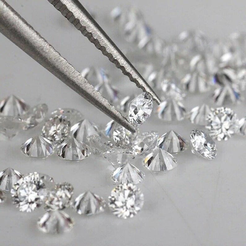 EF-VS Round Cut Lab Grown Loose Diamond, Jewelry Making (0.80-5.00 mm) image 10