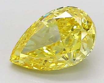 IGI Certified yellow Pear Diamond Lab Grown Diamond (0.50-5.00 ct)