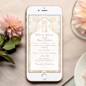 Indian Wedding Evite | Custom Animated Digital & Printable DIY Wedding Invitation | Hindu Wedding Cards Template | Sikh Wedding Invites Card