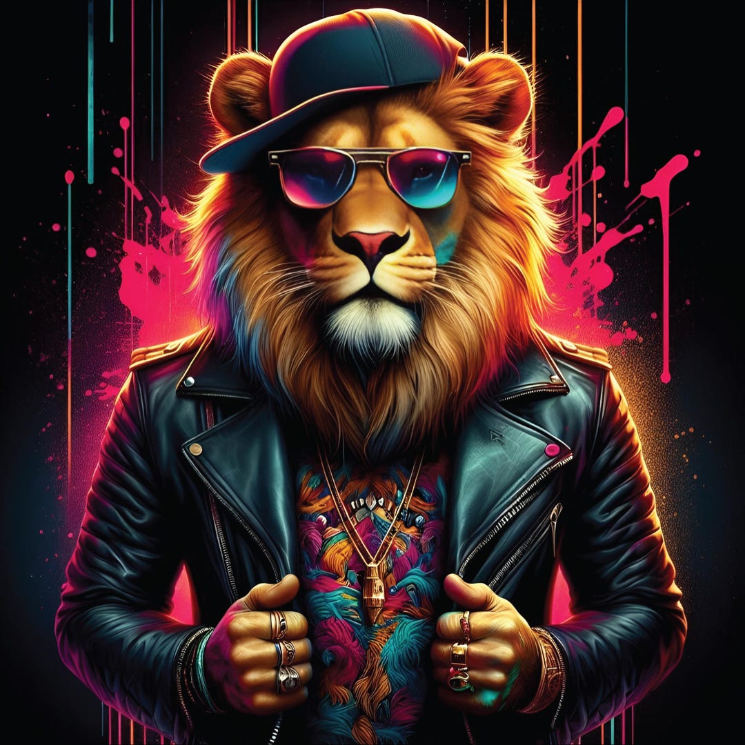 Street Urban Gangster Lion Clipart . Hip Hop Style PNG - Etsy