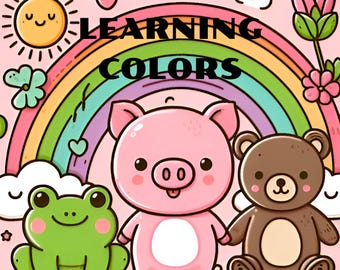Learn Colors Flashcards for Kids. 30 Printable Color Learning Cards. Educational Preschool Activity