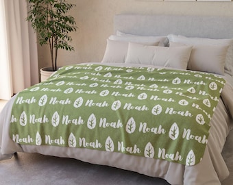 Personalized Name Blanket: Custom Icon & Color, Baby Keepsake