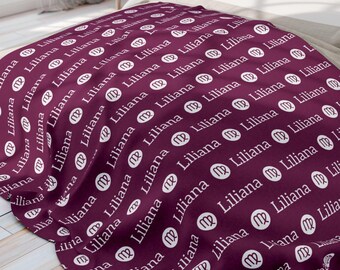 Zodiac Sign Blanket With Custom Name, Personalized Blanket, Custom House Warming Gift, Blanket With Custom Font, Custom Gift  For Friend