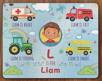 Personalized Puzzle For Boys -  Toddler Toys Custom Name