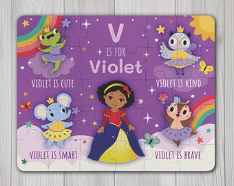Personalized Kids Puzzle, Custom Name Toddler Gift, Child Development Toy, Birthday Gift For Granddaughter, Keepsake Personal Gift For Girls