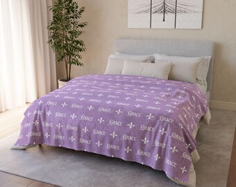 Personal House Warming Gift, Custom Name Blanket, Personalized Blanket For Adults, Custom Gift For Her Birthday, Wedding Anniversary Gift