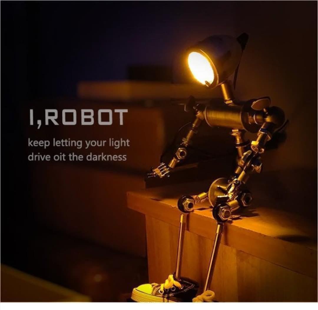 Robots Desk Lamps Cyberpunk Handmade Robots Gifts for Etsy