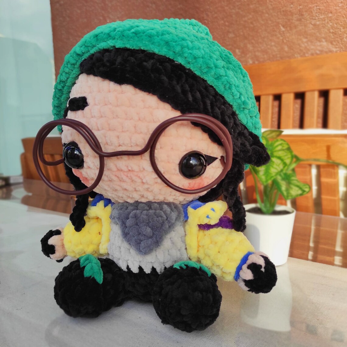 Valorant Killjoy Big Plush Amigurumi %100 Handmade and Velvet Yarn ...