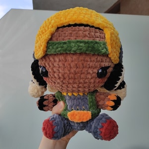 Valorant Raze Big Plush Amigurumi %100 Handmade and Velvet Yarn, Gamer Gift, Valorant Plushies