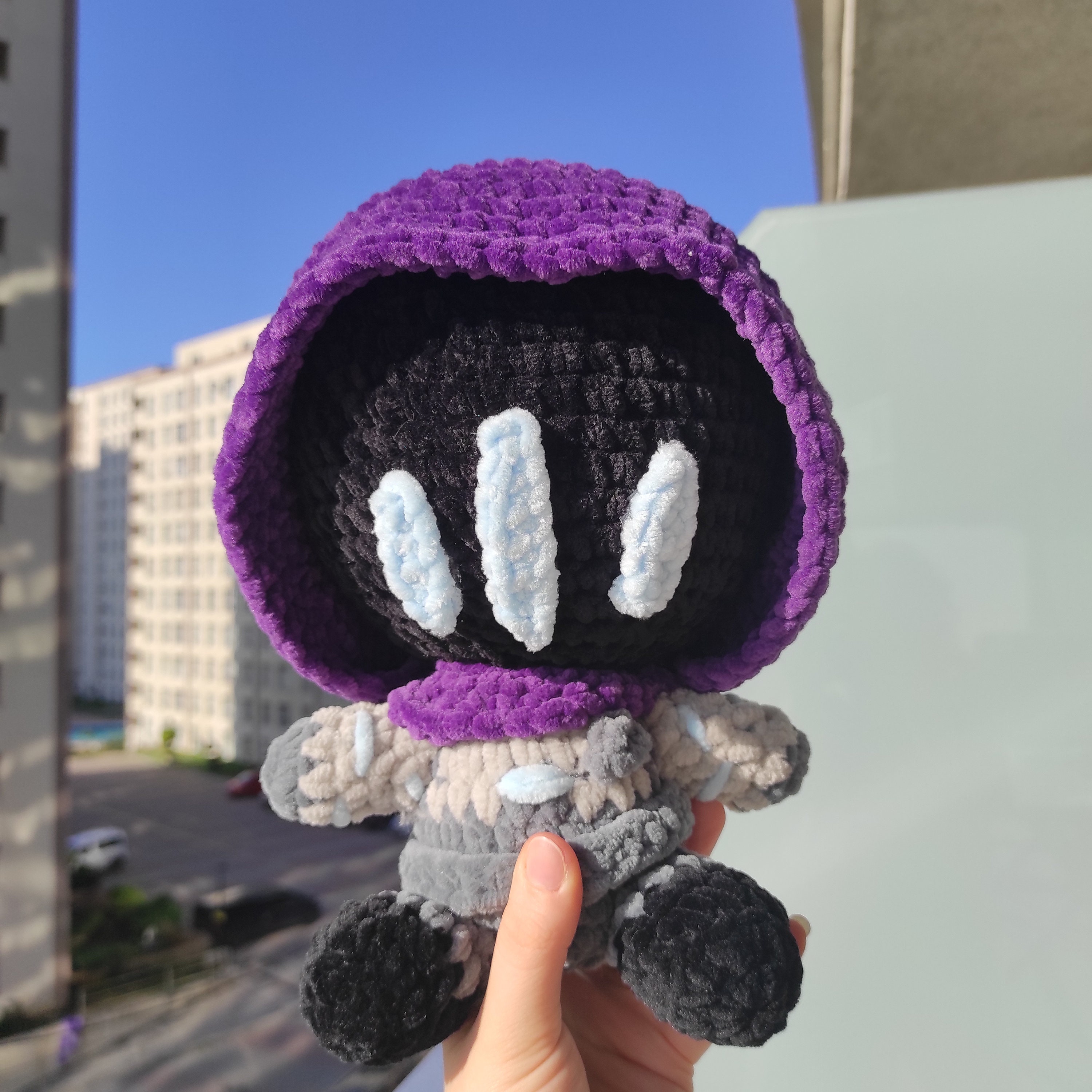 Valorant Omen Big Plush Amigurumi %100 Handmade and Velvet Yarn