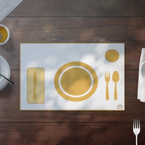 Table Setting Placemat Printable for Kids- Simple Montessori design