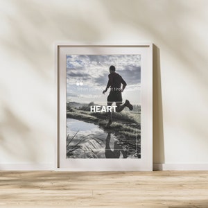High-quality trail running poster - Inspirational quote - Perfect decoration for trail runners and outdoor athletes