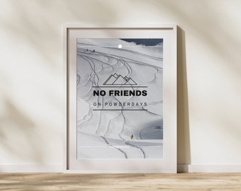 Póster de snowboard: arte mural minimalista de snowboard, regalo para snowboarders