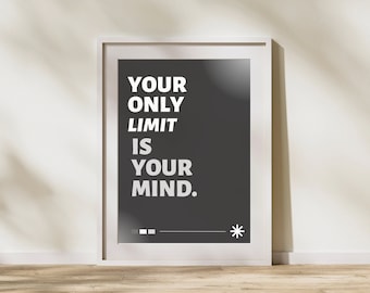 Póster de motivación para correr: póster minimalista para corredores, arte mural