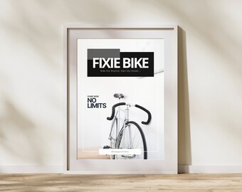 Rennrad Poster – Minimalistische Cycling Wall Art, Bike Poster, Geschenk für Radfahrer