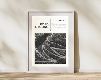 Rennrad Poster – Minimalistische Cycling Wall Art, Bike Poster, Geschenk für Radfahrer