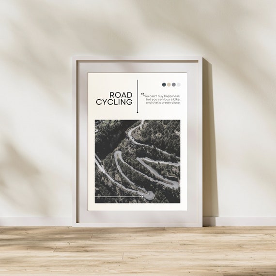 Rennrad Poster – Minimalistische Cycling Wall Art, Bike Poster, Geschenk für Radfahrer