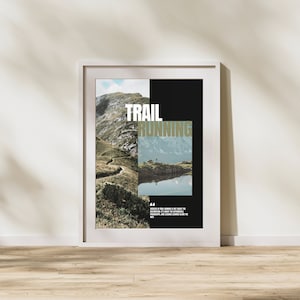 High-quality trail running poster - Inspirational quote - Perfect decoration for trail runners and outdoor athletes
